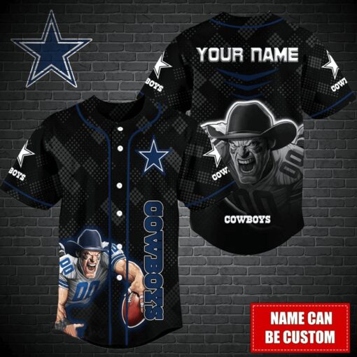 Dallas Cowboys Personalized Baseball Jersey BG356