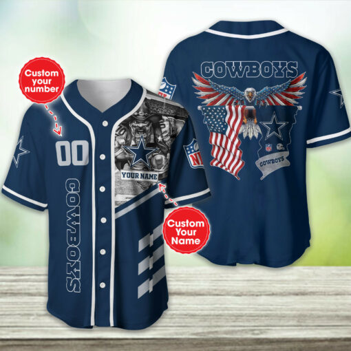 Dallas Cowboys Personalized Baseball Jersey BG396