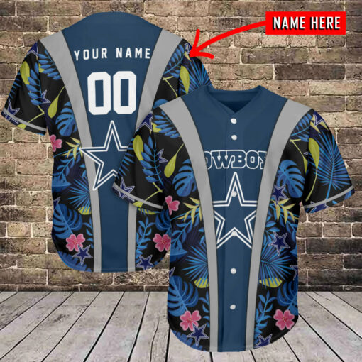 Dallas Cowboys Personalized Baseball Jersey BG604