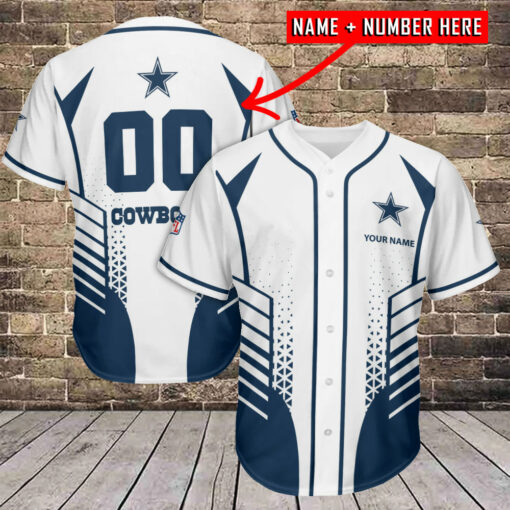 Dallas Cowboys Personalized Baseball Jersey BG702