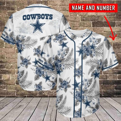 Dallas Cowboys Personalized Baseball Jersey BG719