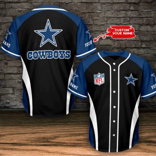 Dallas Cowboys Personalized Baseball Jersey BG721