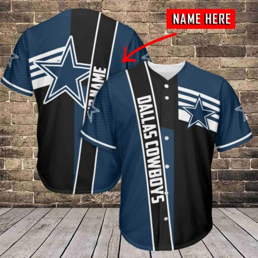 Dallas Cowboys Personalized Baseball Jersey BG767