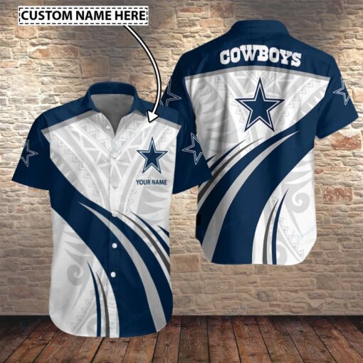 Dallas Cowboys Personalized Button Shirt BB013