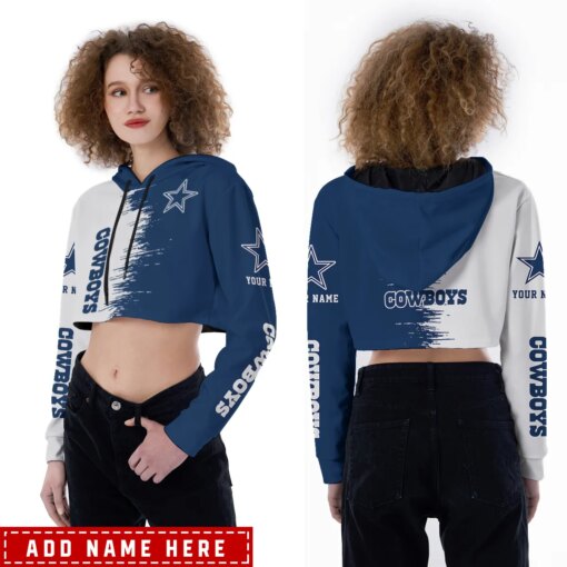 Dallas Cowboys Personalized Combo Croptop Hoodie And Leggings AZCLG061+AZC2CHD061