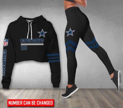 Dallas Cowboys Personalized Croptop Hoodie And Leggings BG282