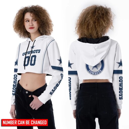 Dallas Cowboys Personalized Croptop Hoodie And Leggings BG288