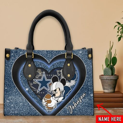 Dallas Cowboys Personalized Leather Hand Bag BB290