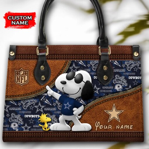 Dallas Cowboys Personalized Leather Hand Bag BBLTHB544