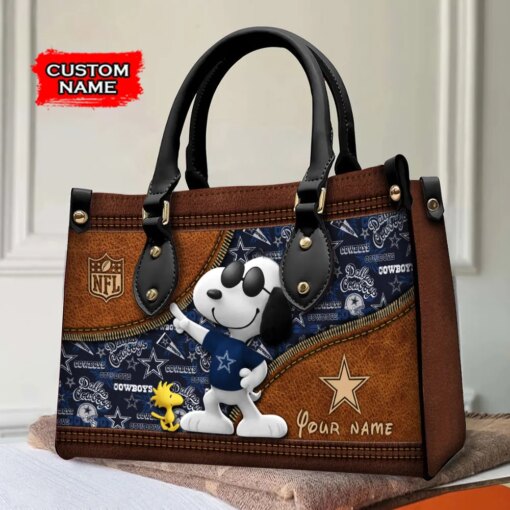 Dallas Cowboys Personalized Leather Hand Bag BBLTHB544