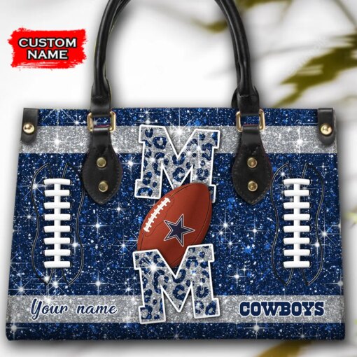 Dallas Cowboys Personalized Leather Hand Bag BBLTHB576