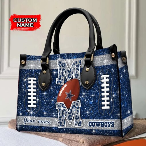 Dallas Cowboys Personalized Leather Hand Bag BBLTHB576