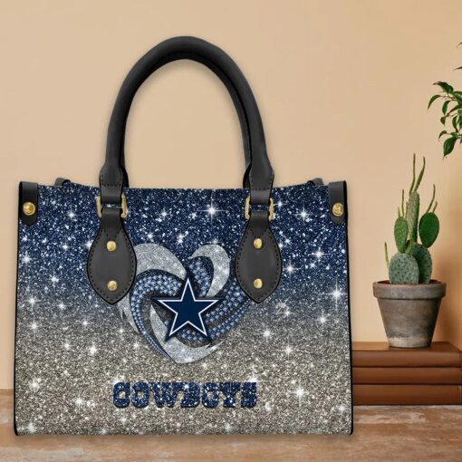 Dallas Cowboys Personalized Leather Hand Bag BBLTHB701