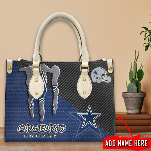 Dallas Cowboys Personalized Leather Hand Bag BBLTHB719