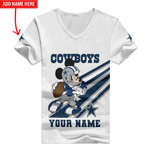 Dallas Cowboys Personalized Summer V-neck Women T-shirt BG366