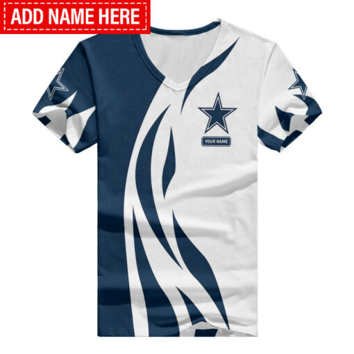 Dallas Cowboys Personalized Summer V-neck Women T-shirt BG382