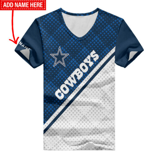 Dallas Cowboys Personalized Summer V-neck Women T-shirt BG384