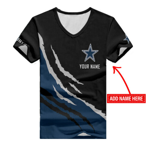 Dallas Cowboys Personalized Summer V-neck Women T-shirt BG386