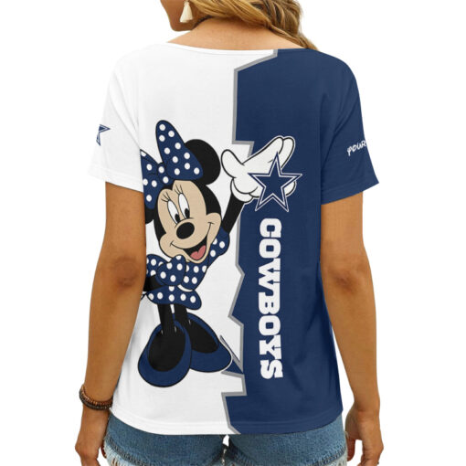 Dallas Cowboys Personalized V-neck Women T-shirt AGCWTS169