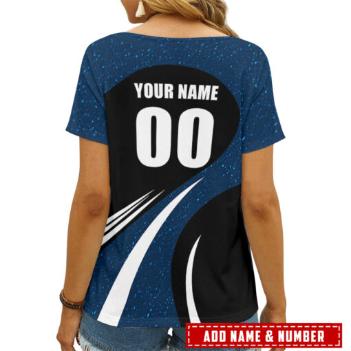 Dallas Cowboys Personalized V-neck Women T-shirt AGCWTS297