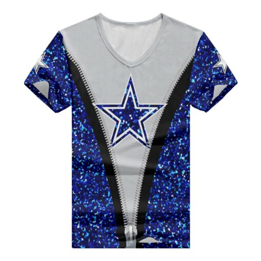 Dallas Cowboys Personalized V-neck Women T-shirt BG662