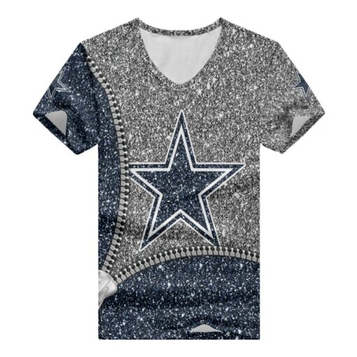 Dallas Cowboys Personalized V-neck Women T-shirt BG672