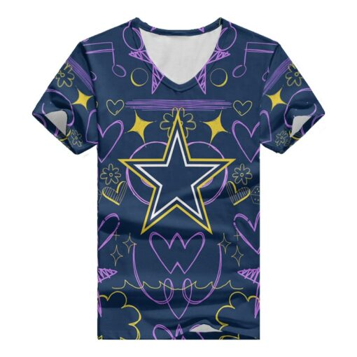 Dallas Cowboys Personalized V-neck Women T-shirt BG760