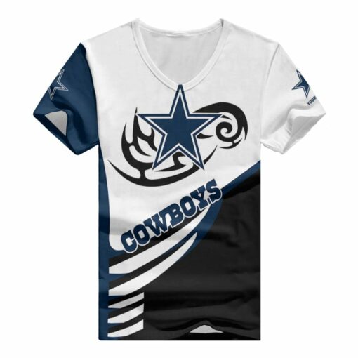 Dallas Cowboys Personalized V-neck Women T-shirt BG891