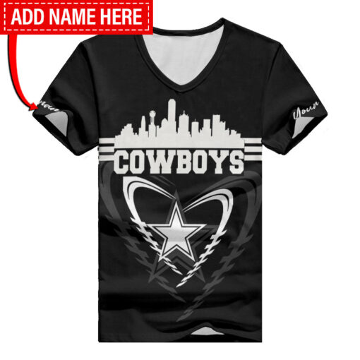 Dallas Cowboys Personalized V-neck Women T-shirt BG953