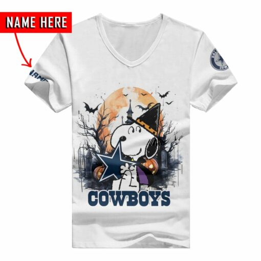 Dallas Cowboys Personalized V-neck Women T-shirt BG964