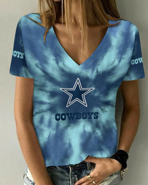 Dallas Cowboys Summer V-neck Women T-shirt 121