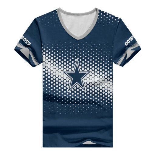 Dallas Cowboys Summer V-neck Women T-shirt 122