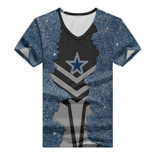 Dallas Cowboys Summer V-neck Women T-shirt BG321