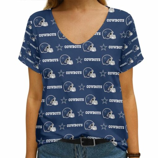 Dallas Cowboys V-neck Women T-shirt