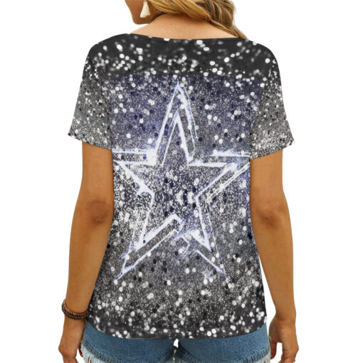 Dallas Cowboys V-neck Women T-shirt AGCWTS189