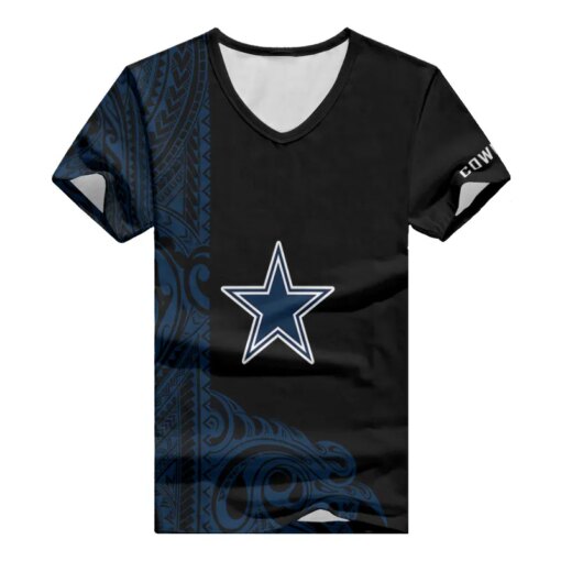 Dallas Cowboys V-neck Women T-shirt BG469