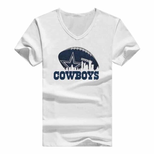 Dallas Cowboys V-neck Women T-shirt BG521