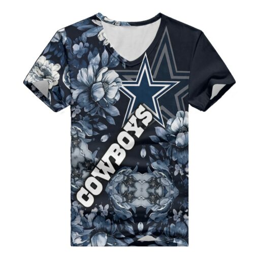 Dallas Cowboys V-neck Women T-shirt BG646