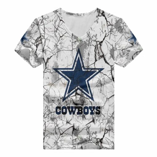 Dallas Cowboys V-neck Women T-shirt BG661