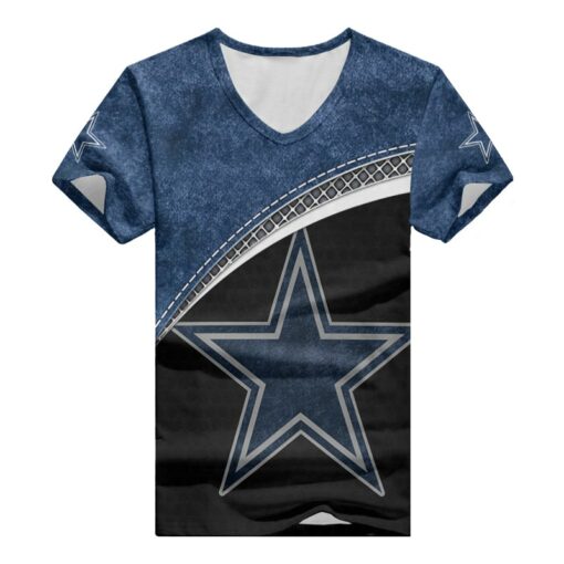 Dallas Cowboys V-neck Women T-shirt BG714