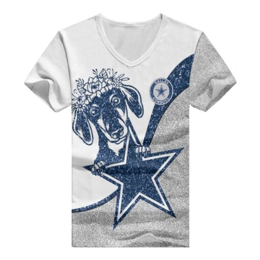 Dallas Cowboys V-neck Women T-shirt BG834