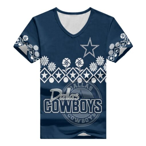 Dallas Cowboys V-neck Women T-shirt BG936