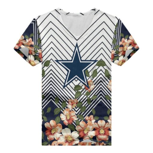 Dallas Cowboys V-neck Women T-shirt BG939