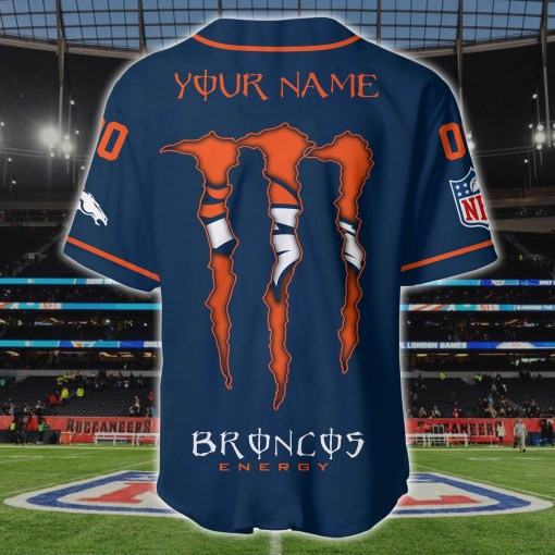 Denver Broncos Personalized Baseball Jersey BG189