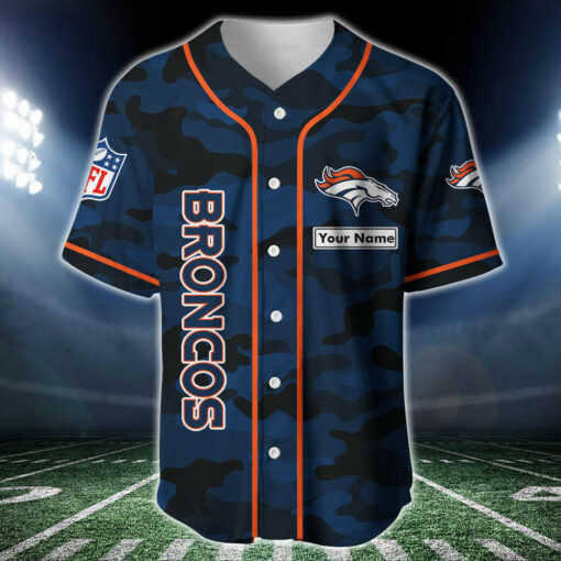 Denver Broncos Personalized Baseball Jersey BG227