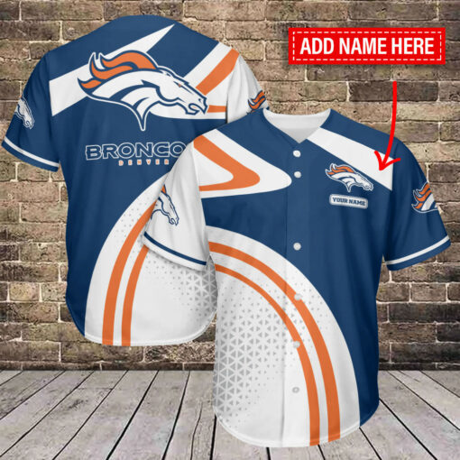 Denver Broncos Personalized Baseball Jersey BG455