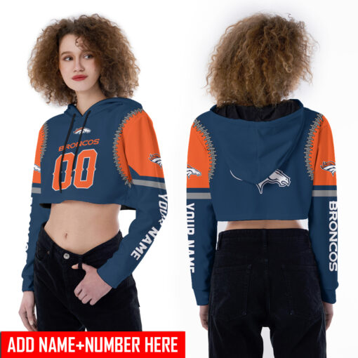 Denver Broncos Personalized Combo Croptop Hoodie And Leggings AZCLG079+AZC2CHD079