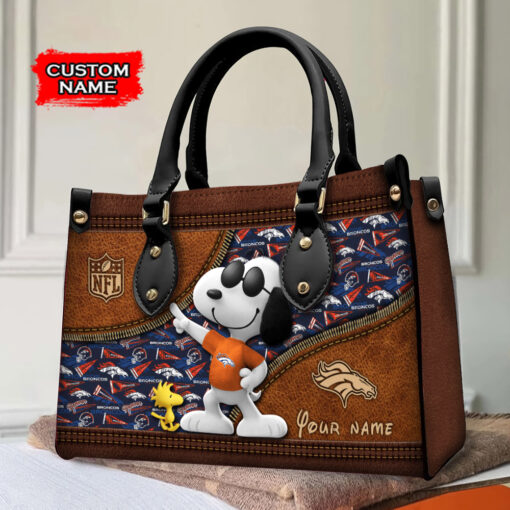 Denver Broncos Personalized Leather Hand Bag BBLTHB545