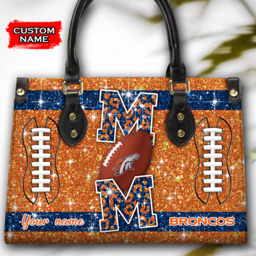 Denver Broncos Personalized Leather Hand Bag BBLTHB577