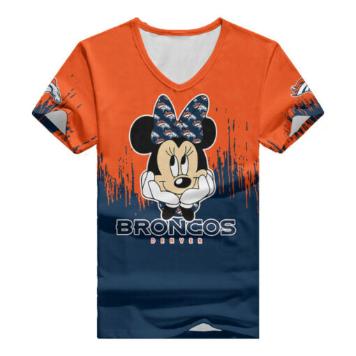 Denver Broncos Personalized Summer V-neck Women T-shirt BG55